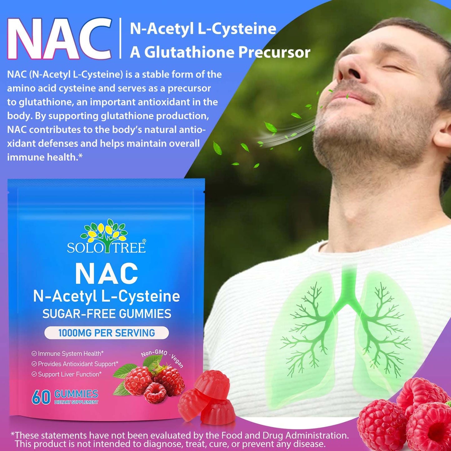Nyloriaine NAC N-Acetyl Cysteine Gummy, 1 Count