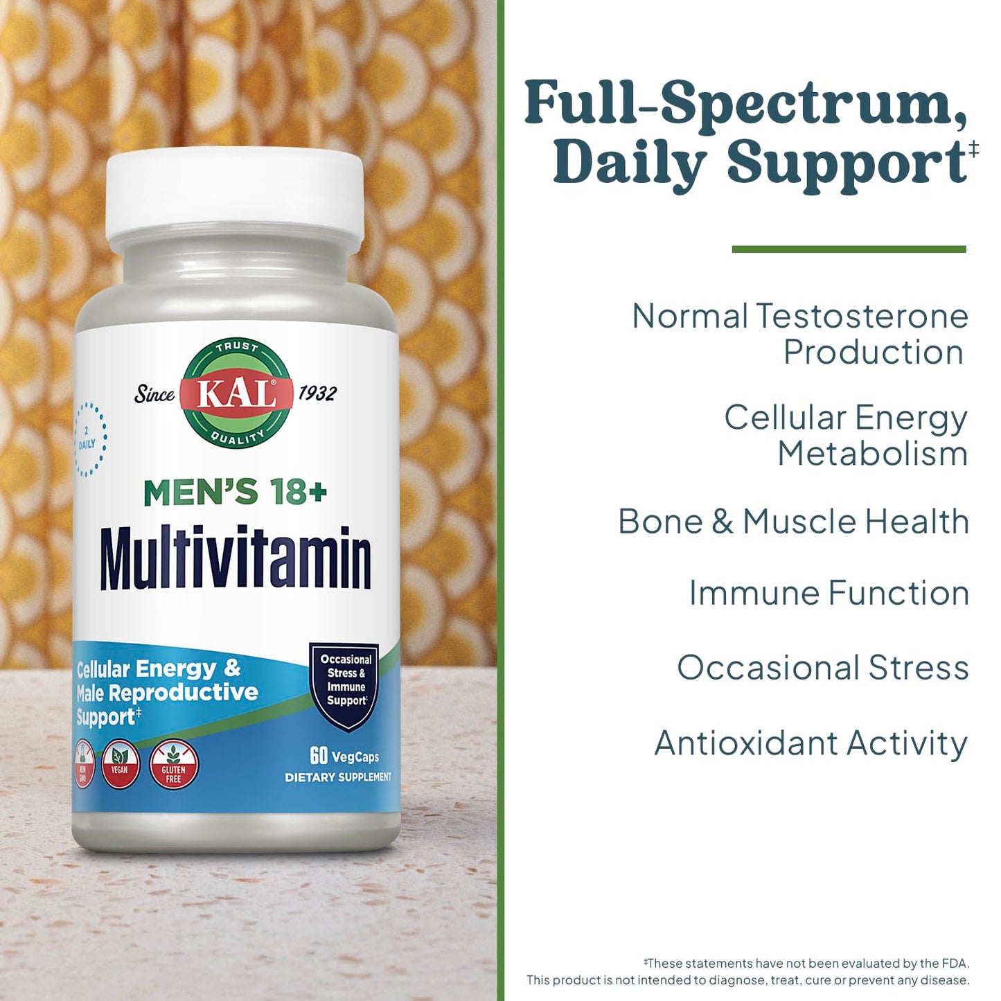 KAL Men’s 18 Plus Multivitamin Capsule 60 Count
