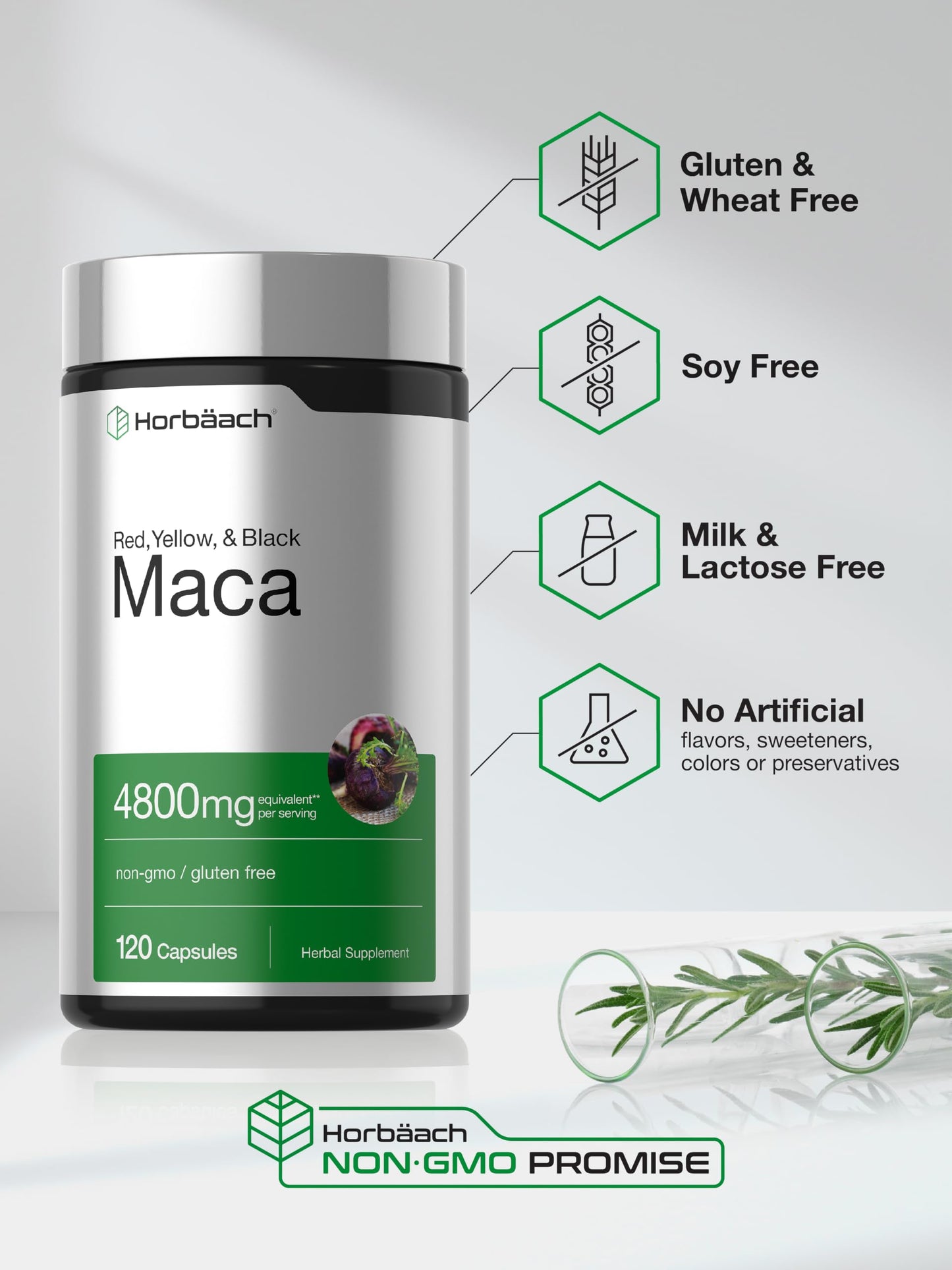 Horbäach Maca Root Capsules, 120 Capsules