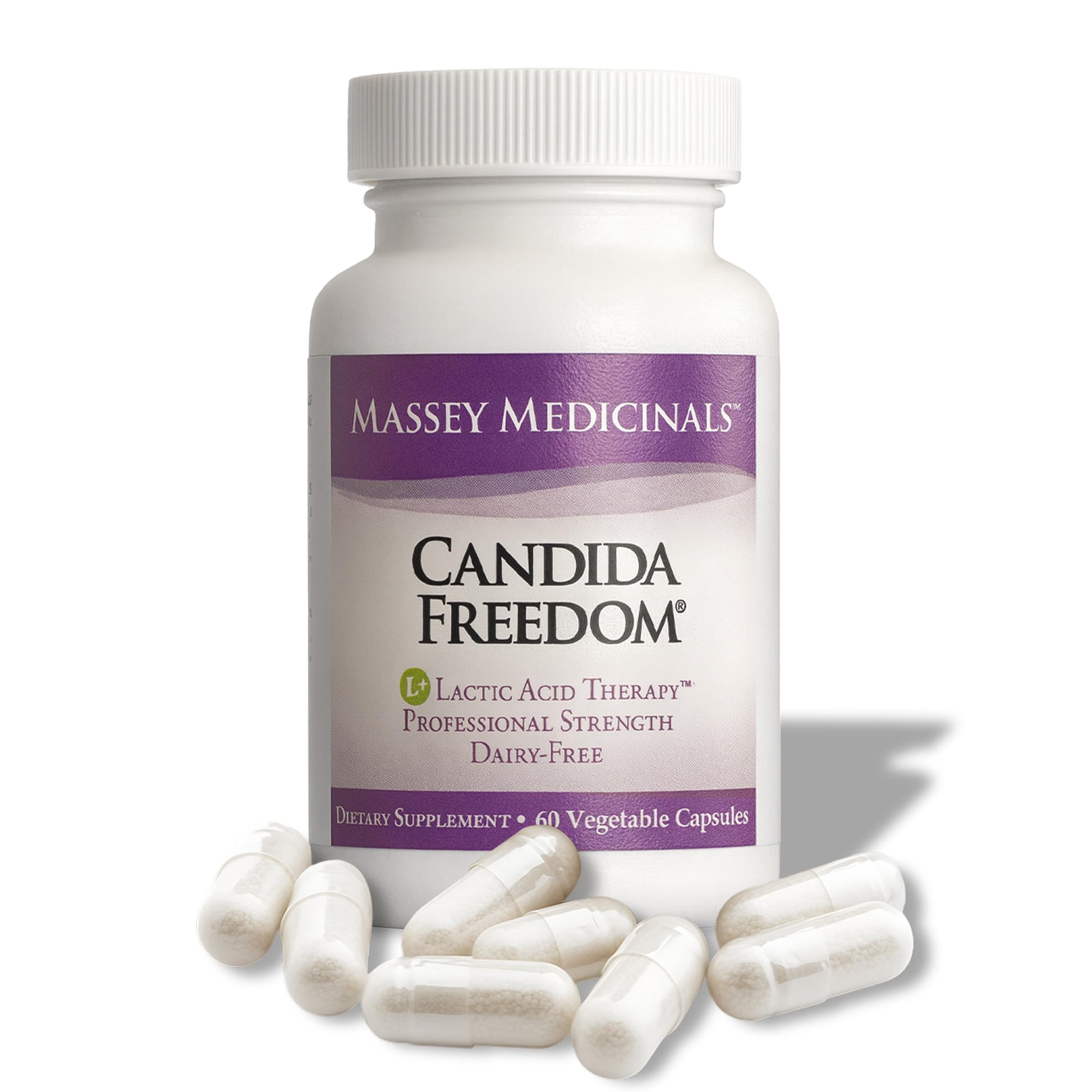Candida Freedom Massey Medicinals Digestive Health Formula - Natural Probiotic Supplement with Herbal Blend for Gut Balance & Wellness Support, 60 Capsules