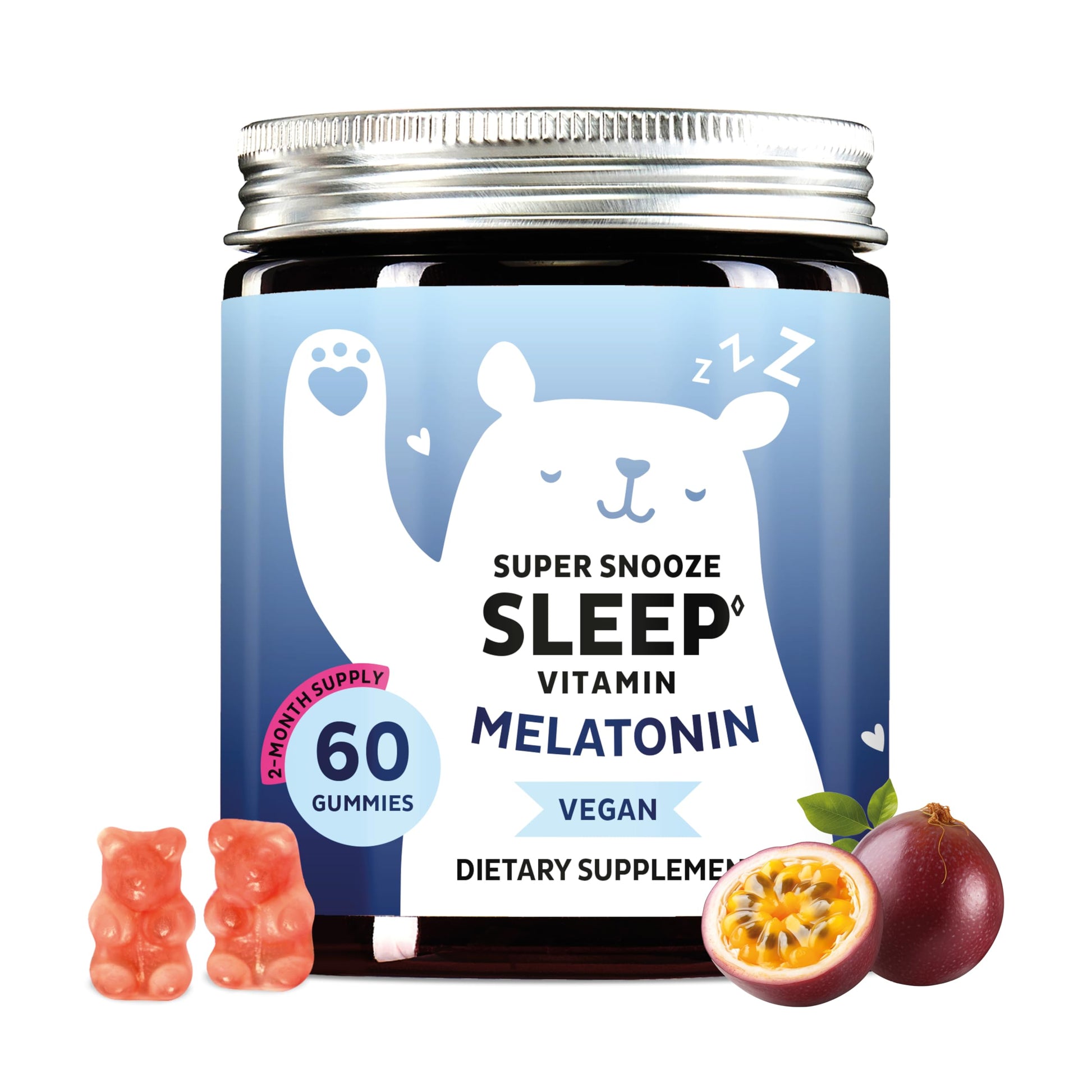 Bears with Benefits Vegan Melatonin 5mg Gummies, 60 Gummies