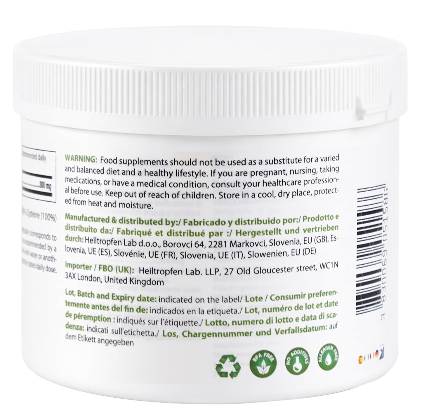 Heiltropfen NAC (N-Acetyl-L-Cysteine) Powder 14.1 oz