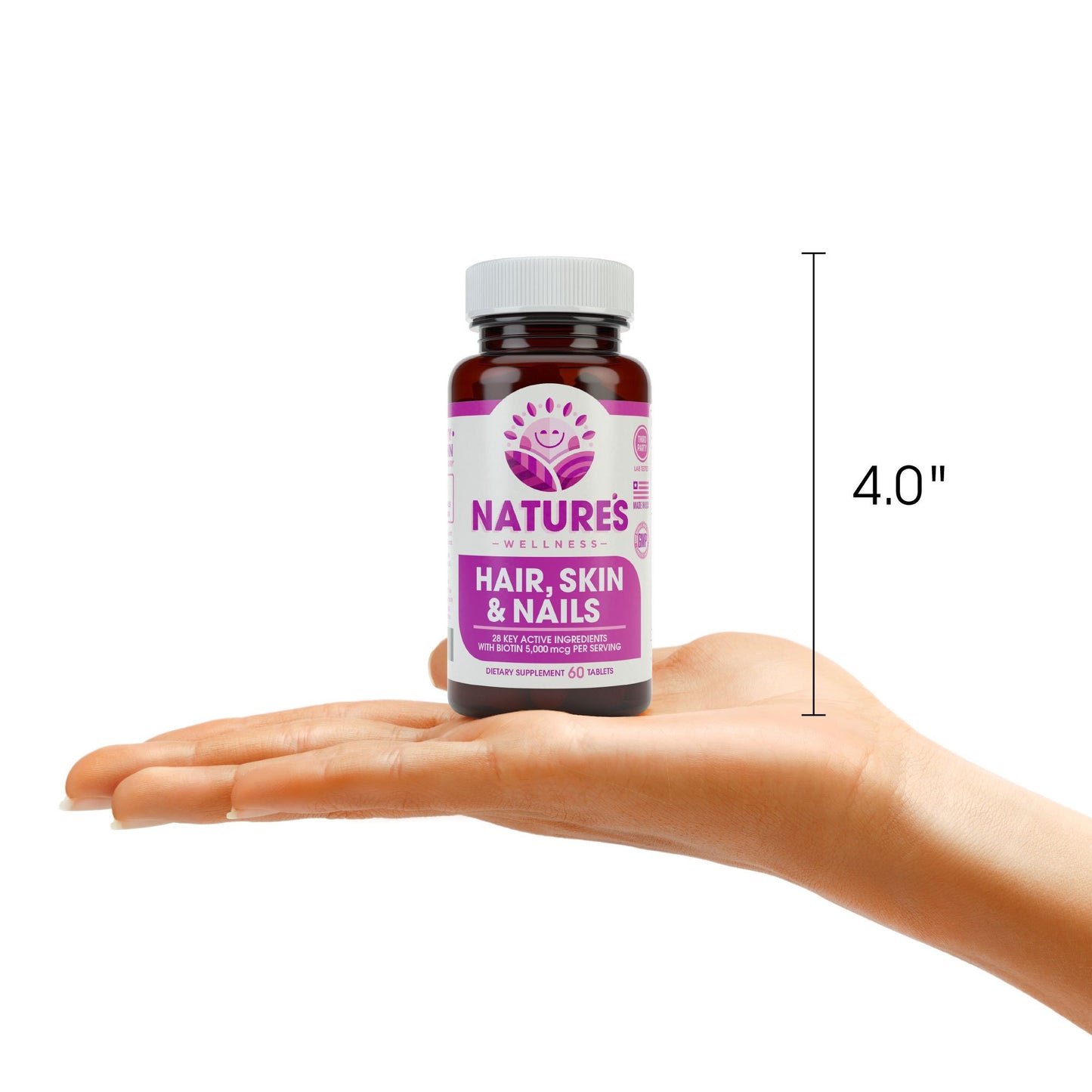 Natures Wellness Hair, Skin & Nails Essential Nourishing Supplement Tablet, 60 Tablets