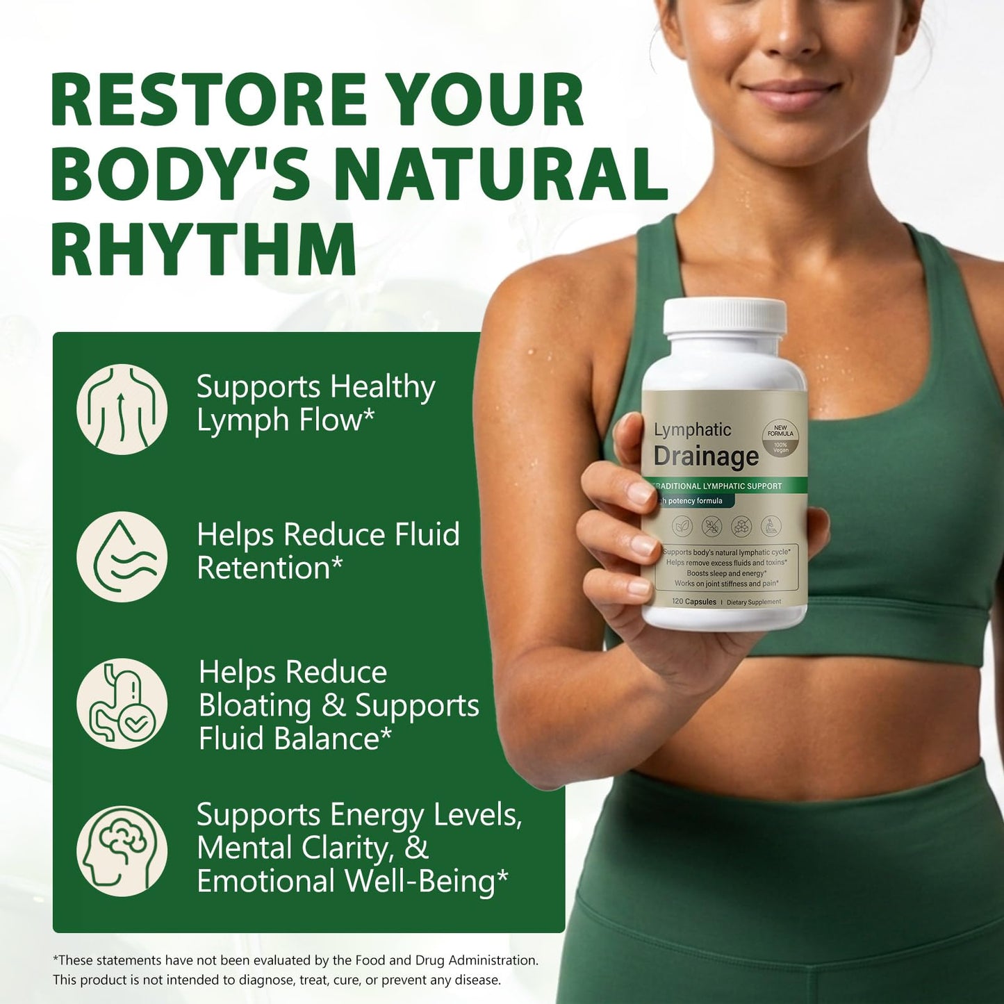 Bivinke Lymphatic Drainage Capsules, 120 Capsules