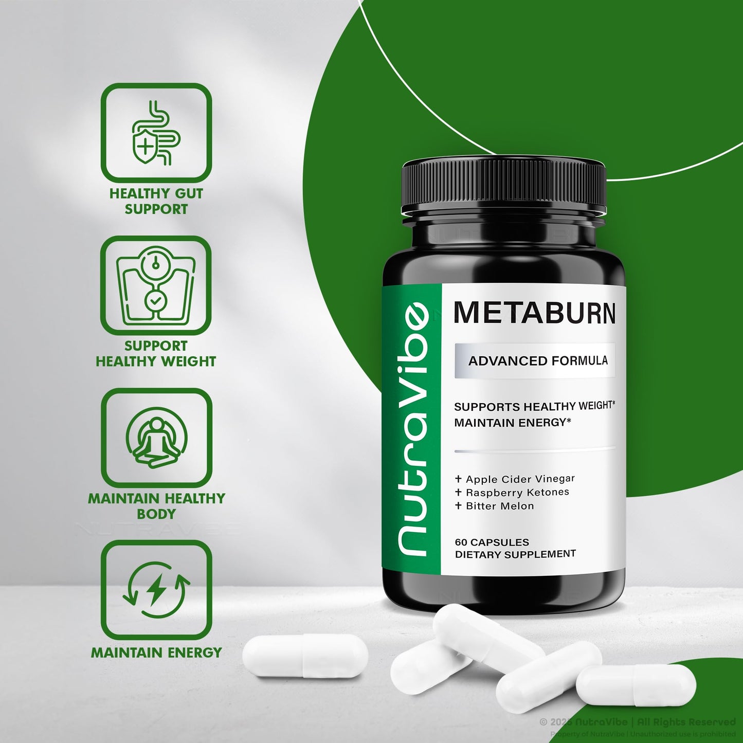 NutraVibe MetaBurn Capsule, 60 Count