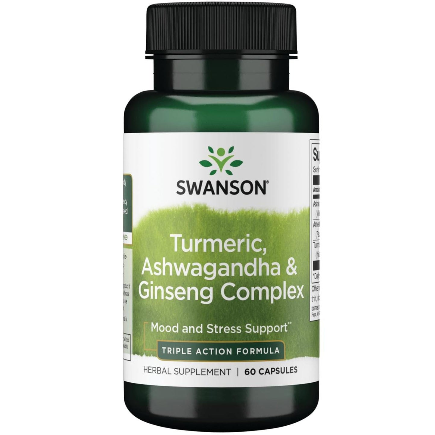 Swanson Full Spectrum Turmeric Ashwagandha & Ginseng Complex Capsules, 60 Capsules