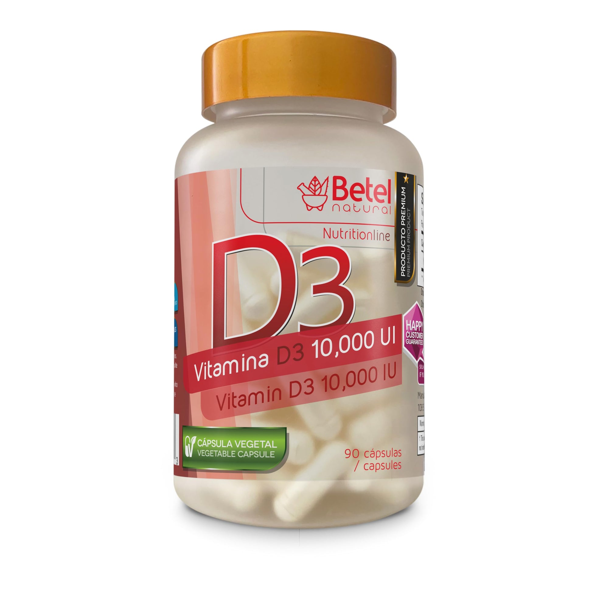 Betel Natural Vitamin D3 10,000 IU, 90 Capsules