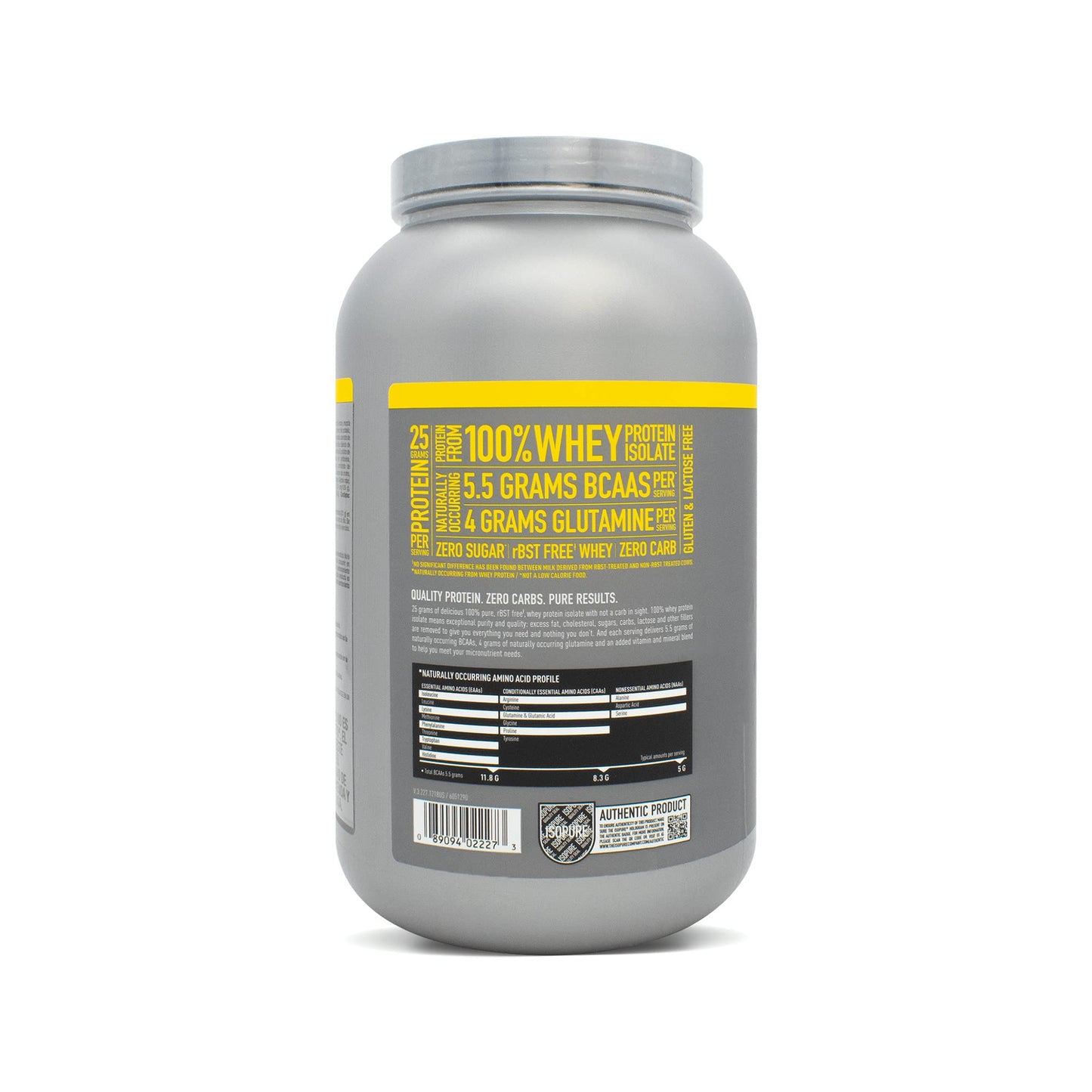 Isopure Banana Cream Zero Carb Whey Protein Powder, 48 Servings