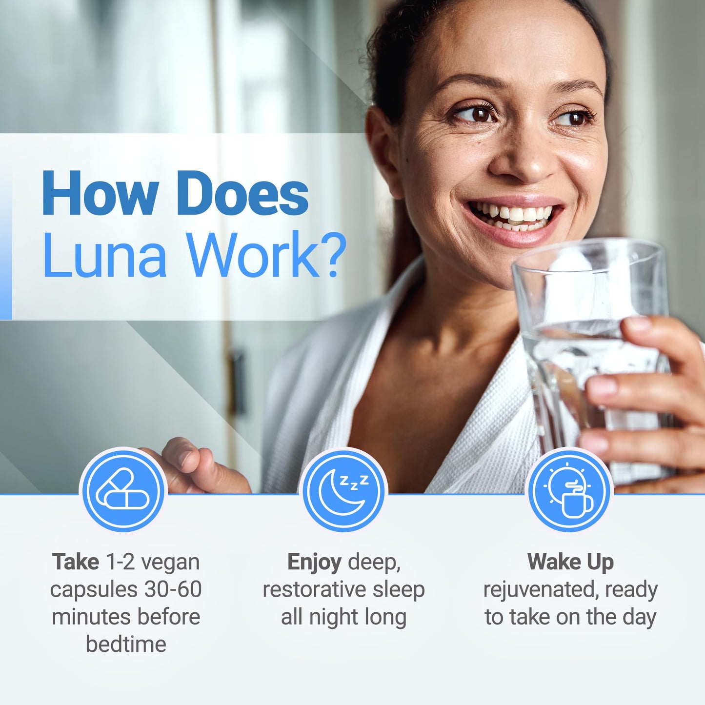 Nested Naturals Luna Melatonin-Free Sleep Supplement, 60 Vegan Capsules