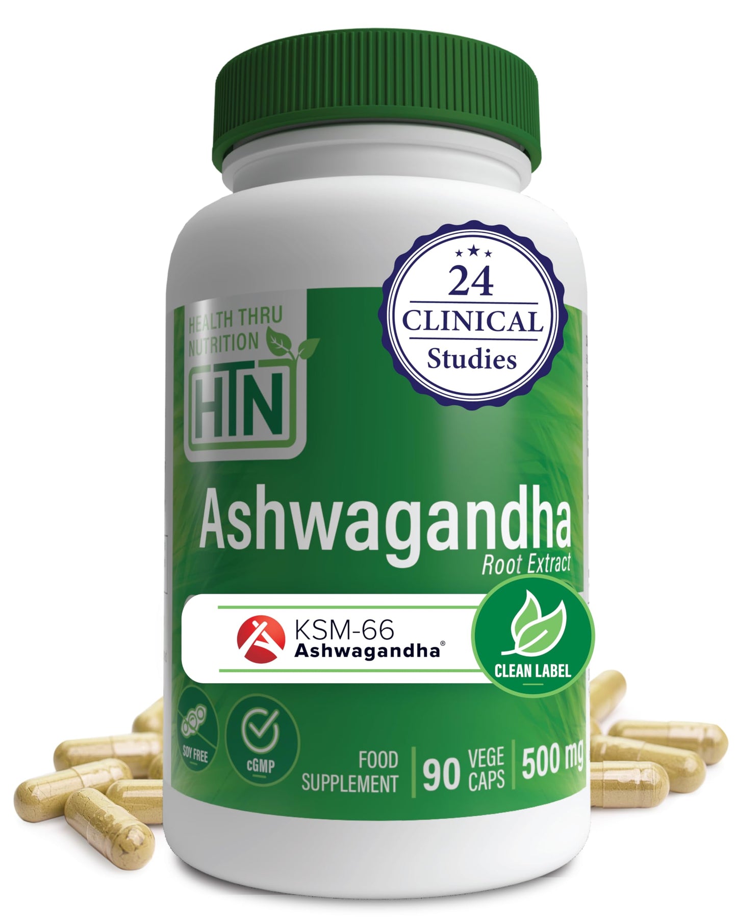 Health Thru Nutrition Ashwagandha 500mg KSM-66 90 Capsules