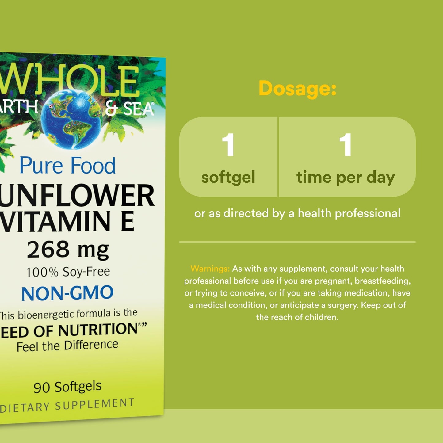 Natural Factors Sunflower Vitamin E Softgels 90 Count