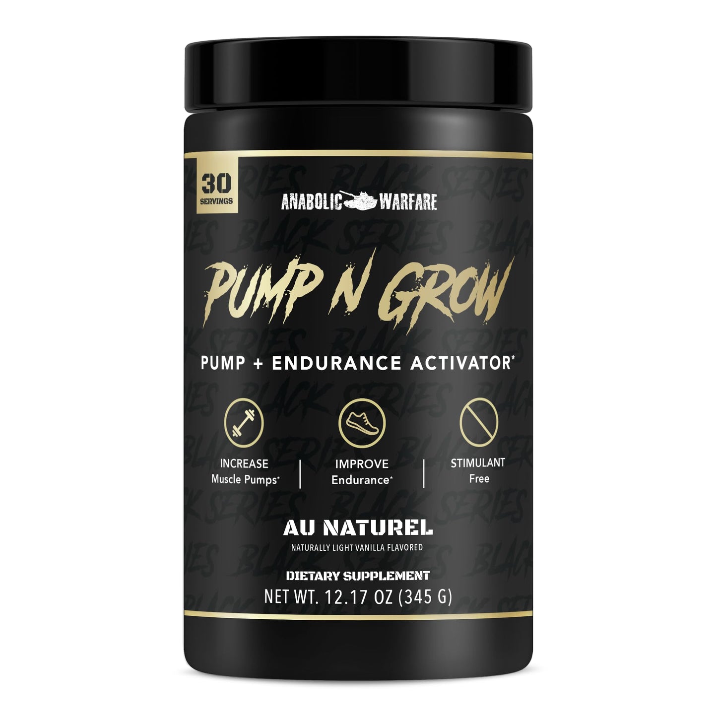 Anabolic Warfare Pump-N-Grow Muscle Pump Supplement Caffeine Free Pre Workout with L-Citrulline, L-Arginine, Beta-Alanine Powder 14.8 oz