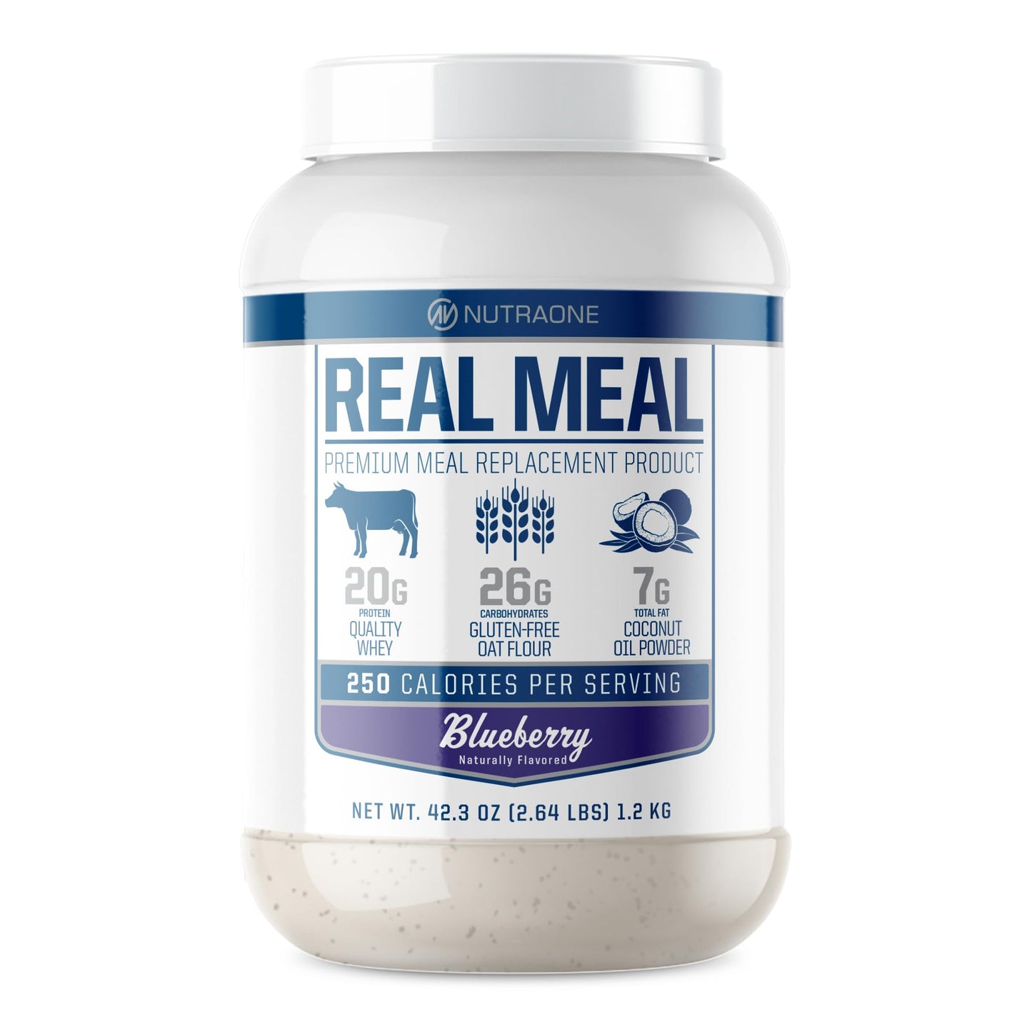 NutraOne Real Meal Replacement Powder Blueberry, 2.64 lb