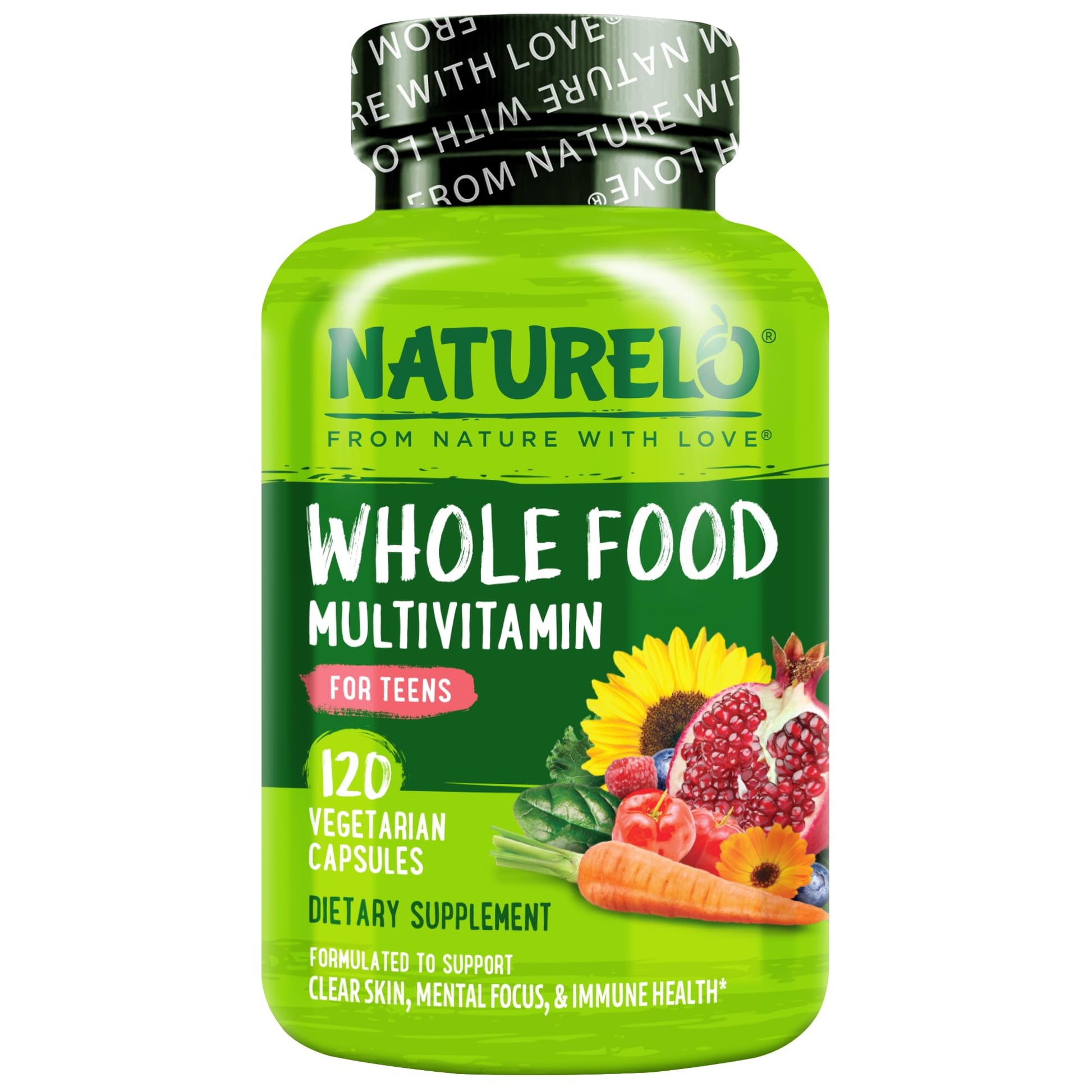 NATURELO Multivitamins for Teenage Girls/Boys 120 Capsules