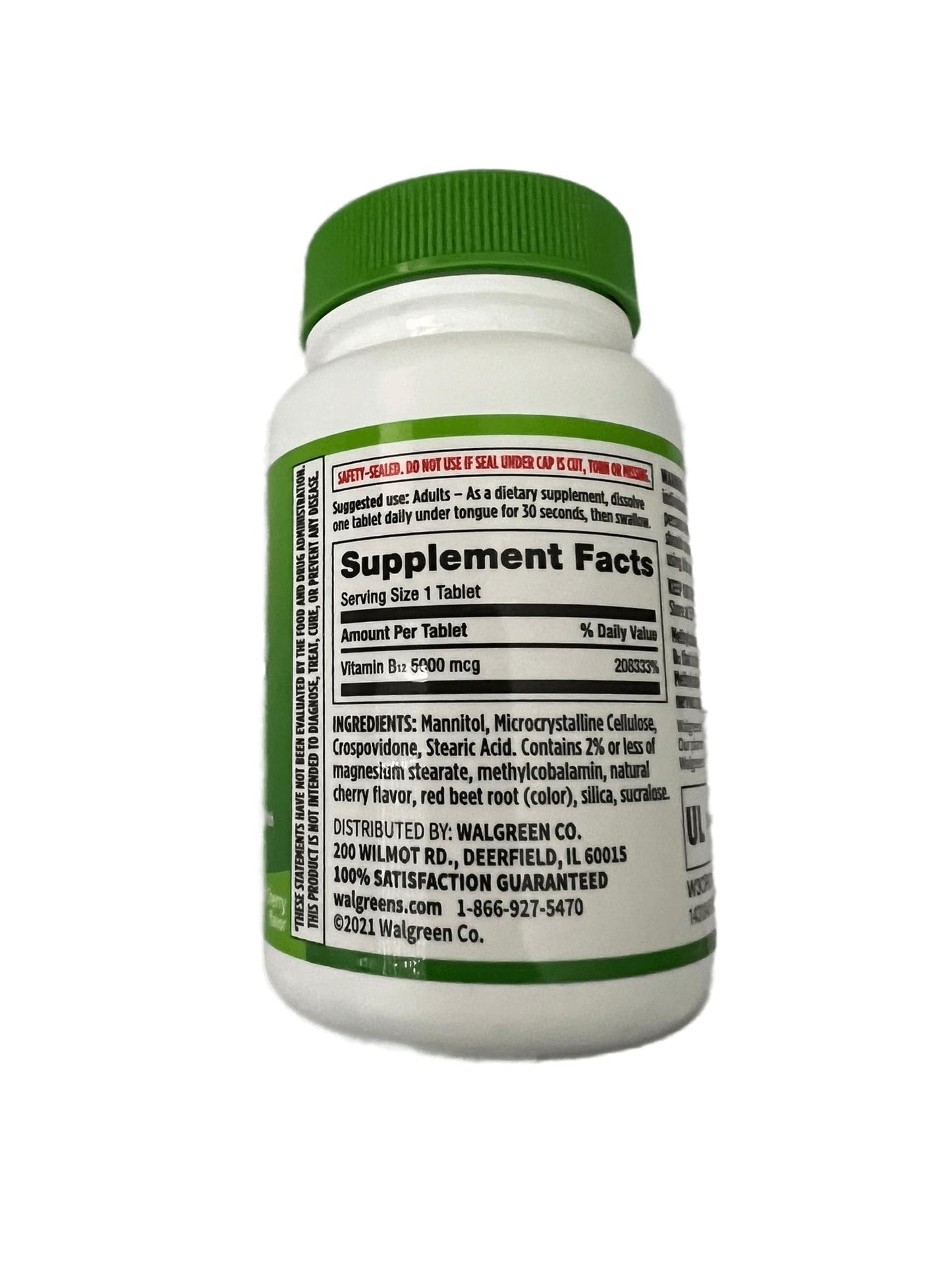 Walgreens Vitamin B12 5000 mcg Tablets, 90 Count
