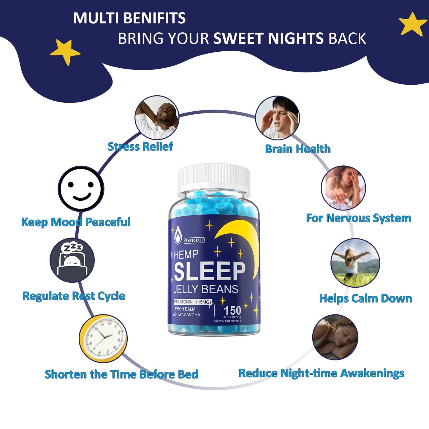 HempTotally Melatonin 3mg Softgels 150
