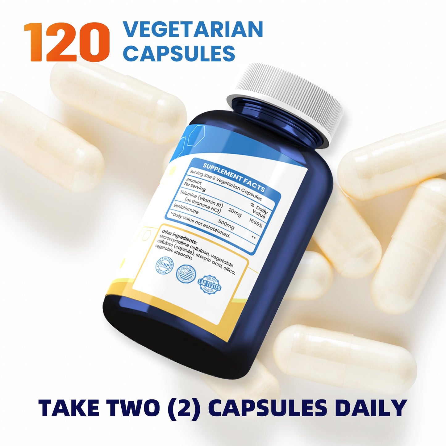 Nutriselect Vitamin B1 Benfotiamine 500mg Capsule, 120 Capsules