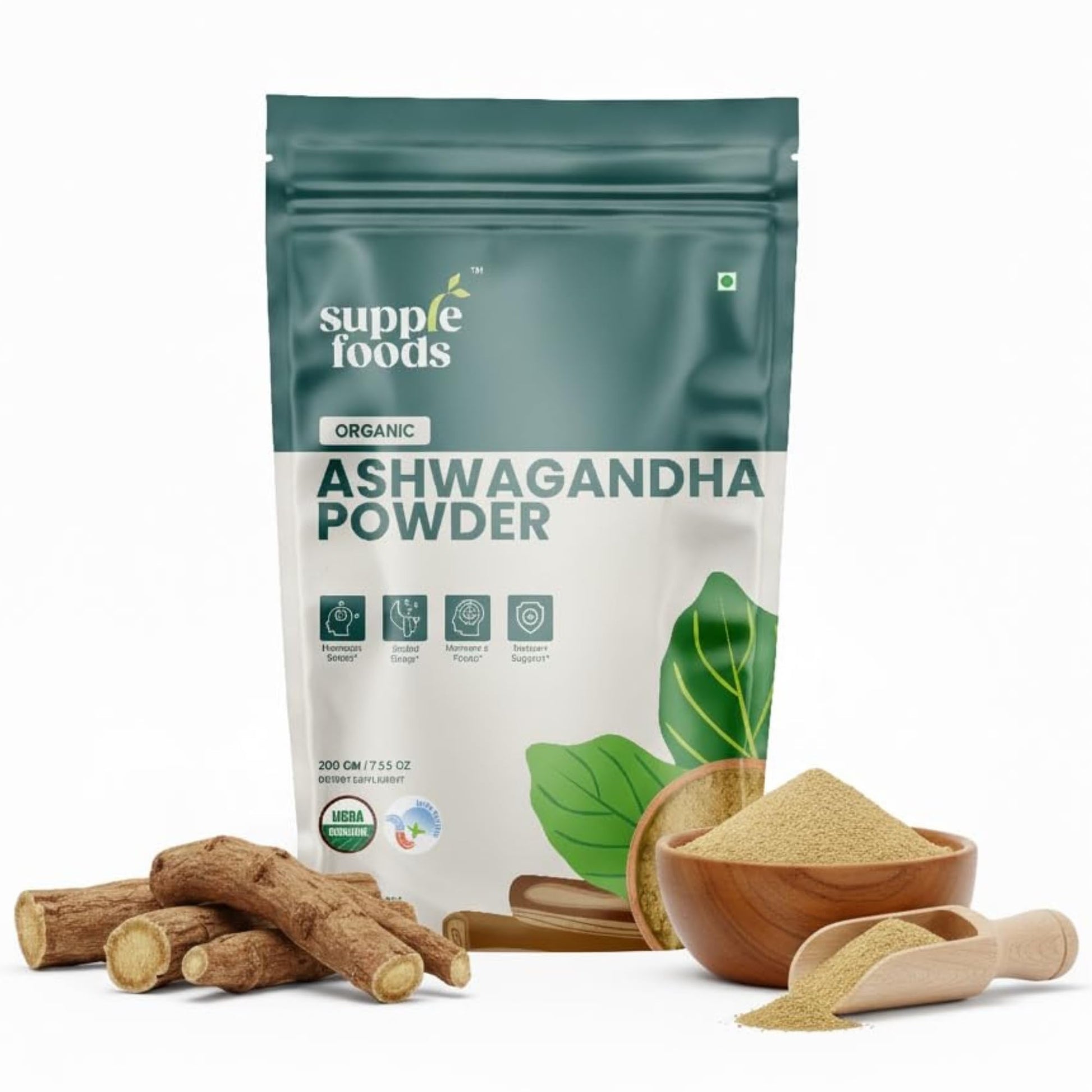 supplefoods Organic Ashwagandha Powder 7.05 oz