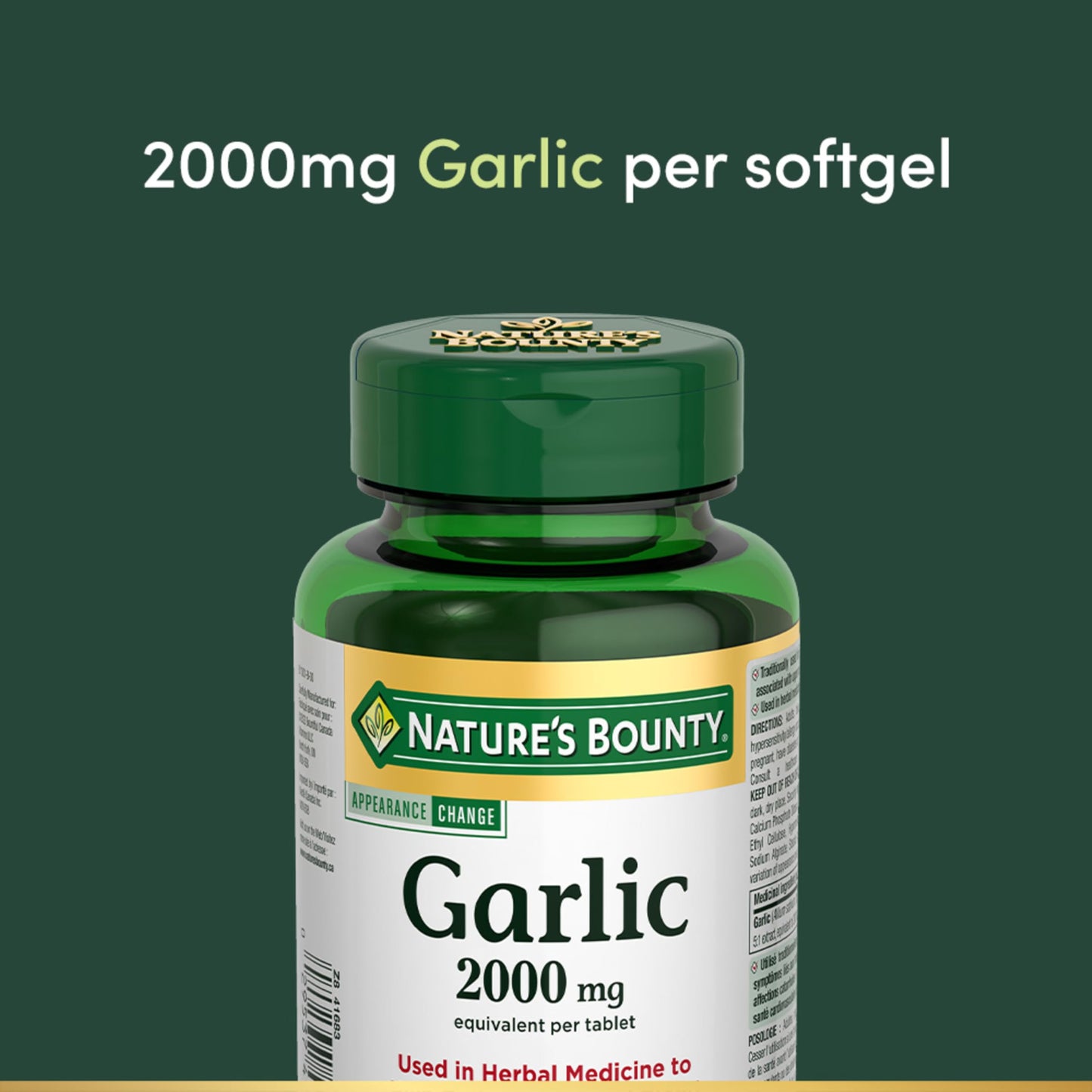 Nature's Bounty Garlic 2000mg, 200 Tablets