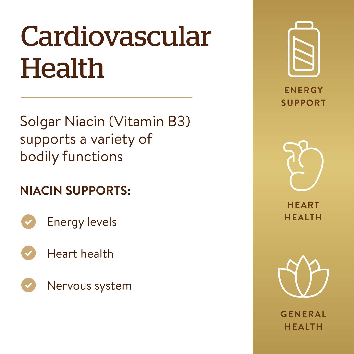 Solgar Niacin (Vitamin B3) 500 mg Capsules, 250 Count