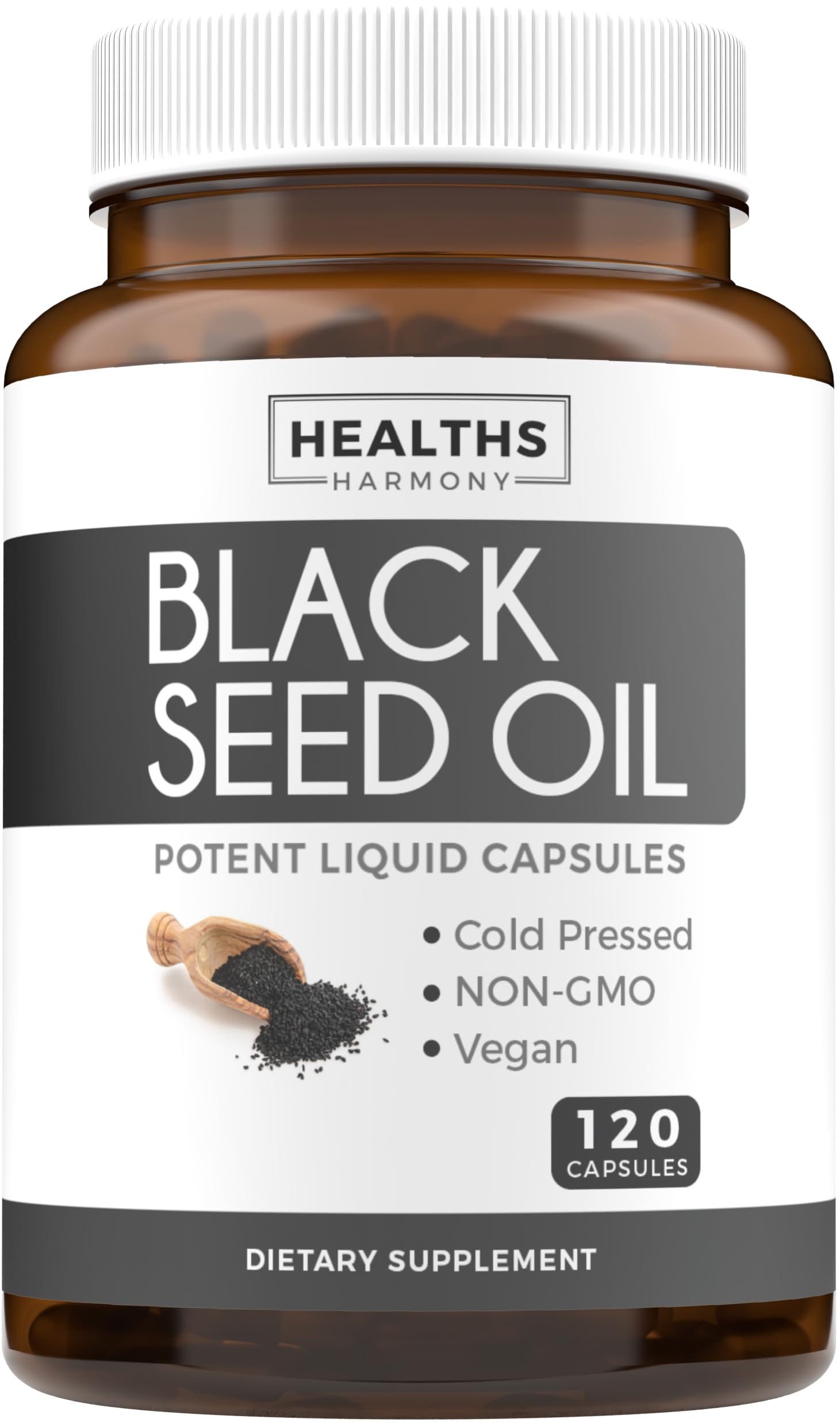 Healths Harmony Black Seed Oil Softgels, 120 Count