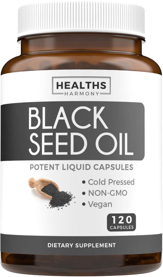 Healths Harmony Black Seed Oil Softgels, 120 Count