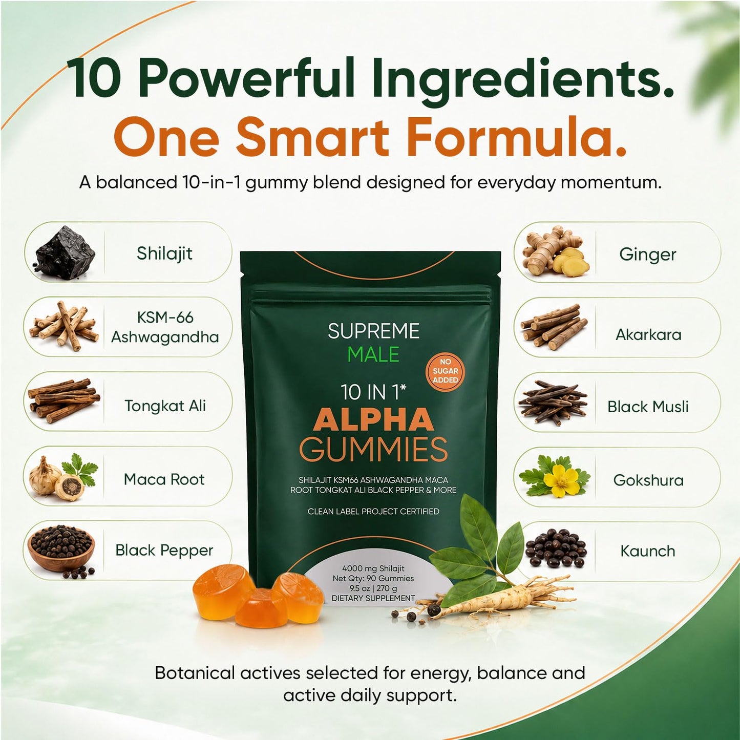 KXVUDE Supreme Male Alpha Gummies, 60 Count