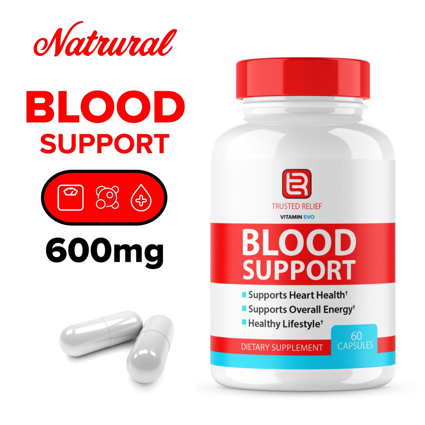 Vitamin Evo Trusted Relief Blood Support Capsules 180 Capsules