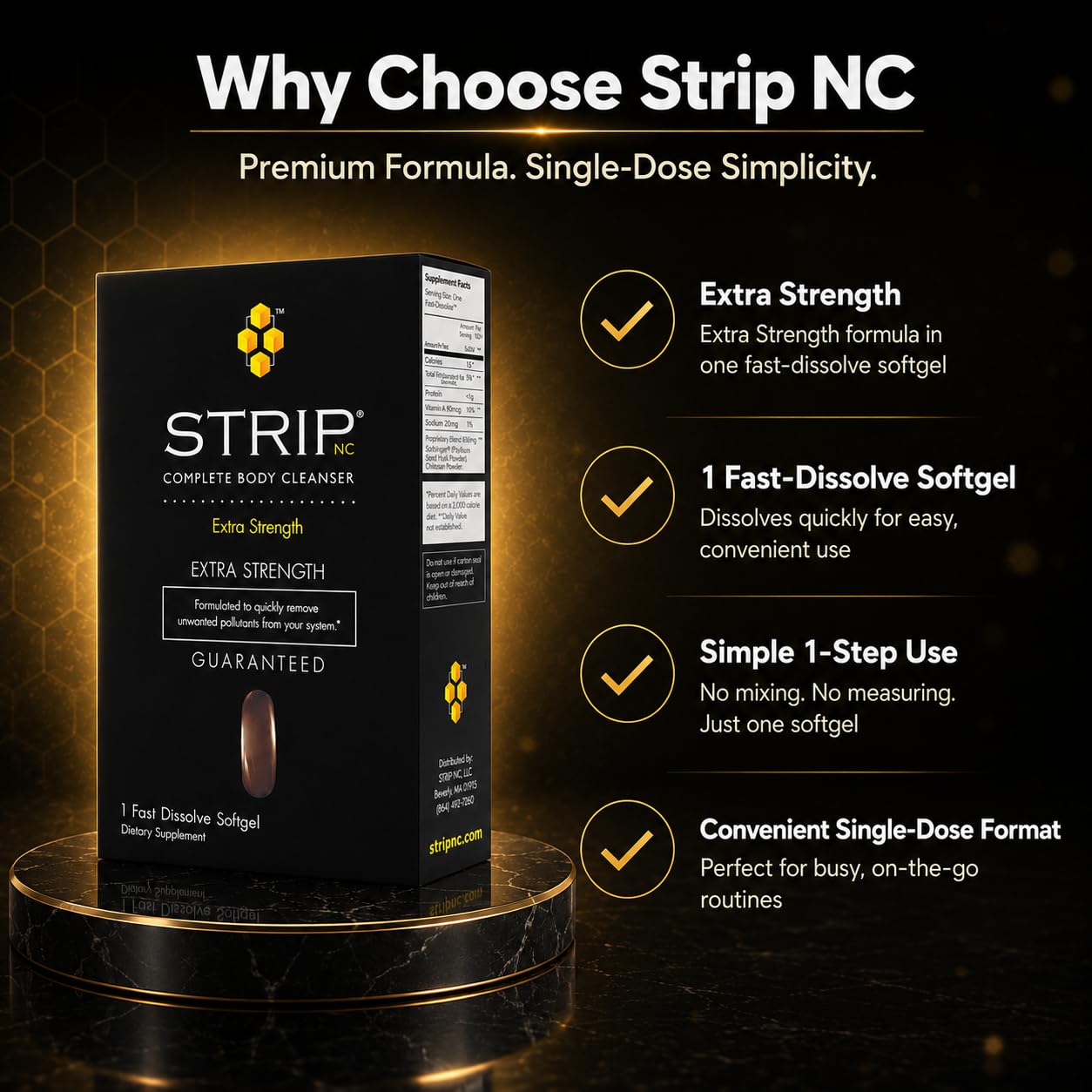 Wellgenix Strip NC Extra Strength Complete Body Cleanser Softgel 1 Count