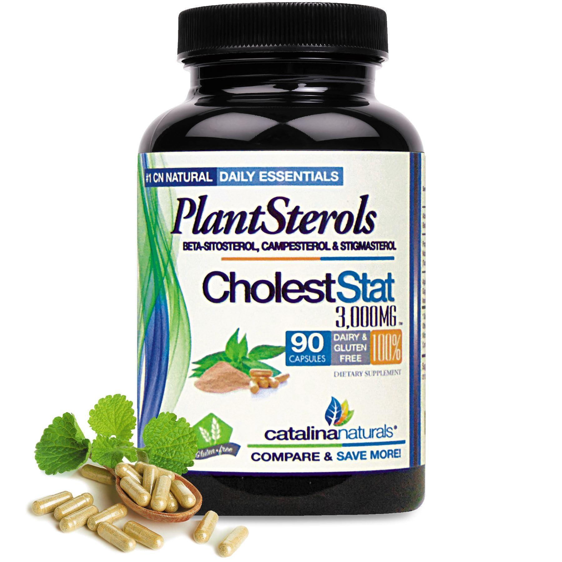 Catalina Naturals Triple Strenght Formula Cholest-Stat Phytosterol Complex 3000mg Maximum Strength Capsule, 90 Count