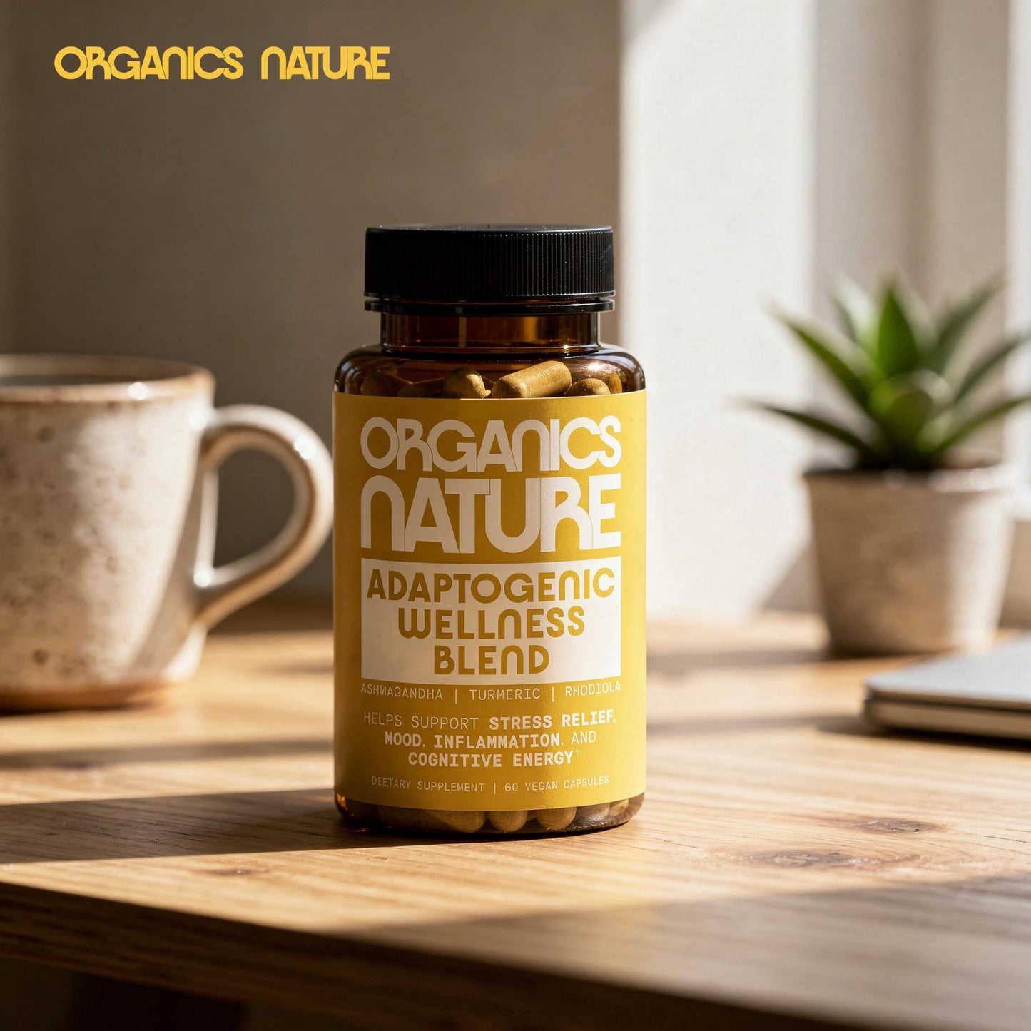 ORGANICS NATURE Adaptogenic Wellness Blend Capsules, 60 Capsules