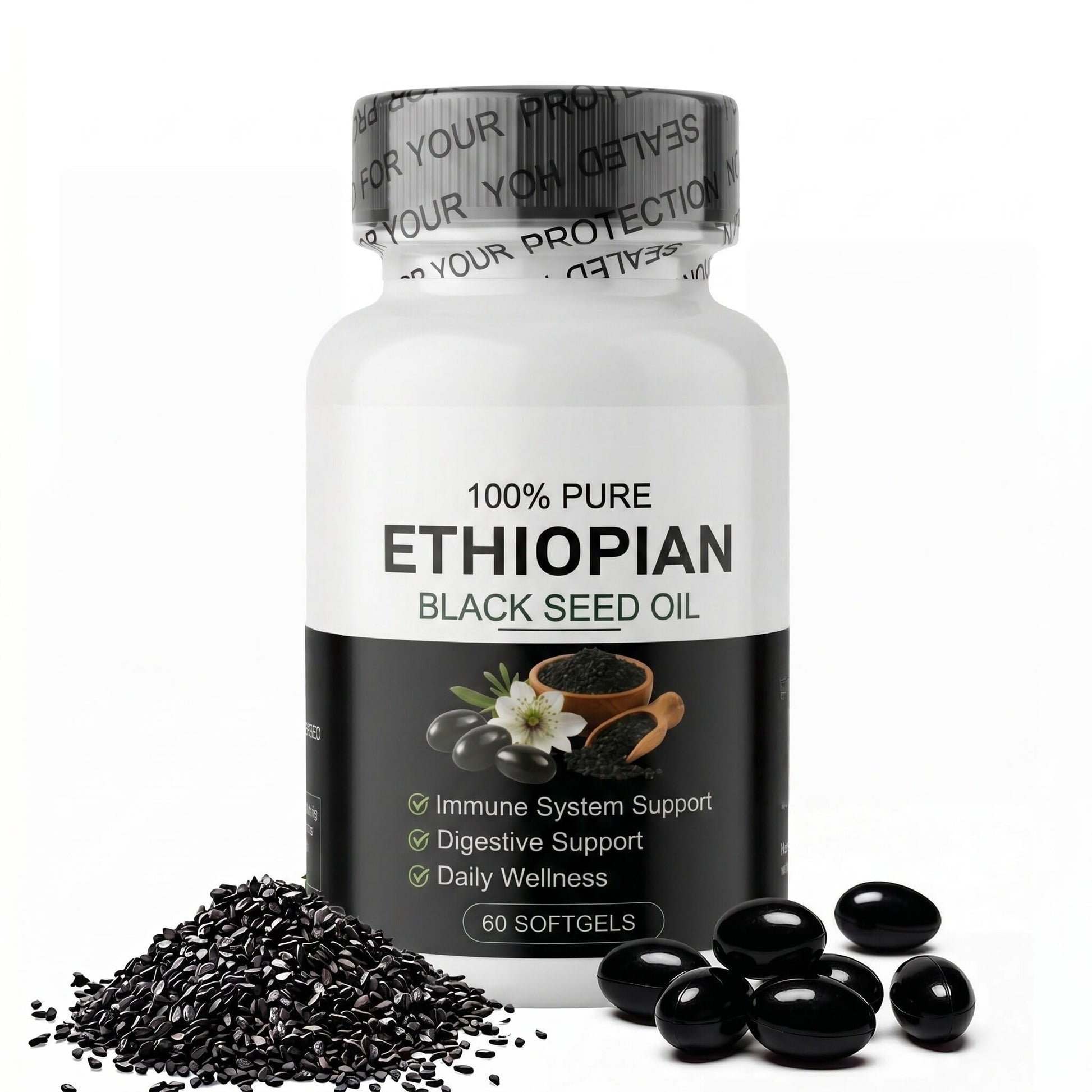WOXMA Ethiopian Black Seed Oil, 60 Capsules