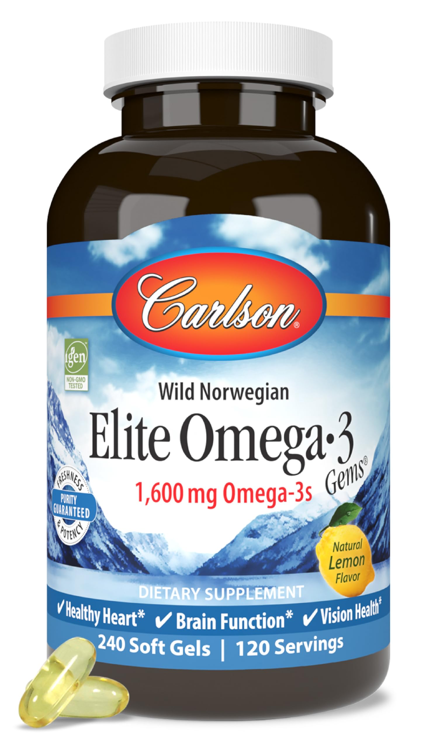 Carlson Omega-3 Gems Softgels 240 Count