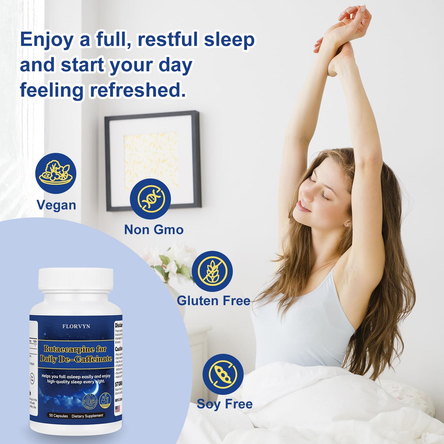 Florvyn Rutaecarpine Supplement for Coffee Lovers 50 Capsules