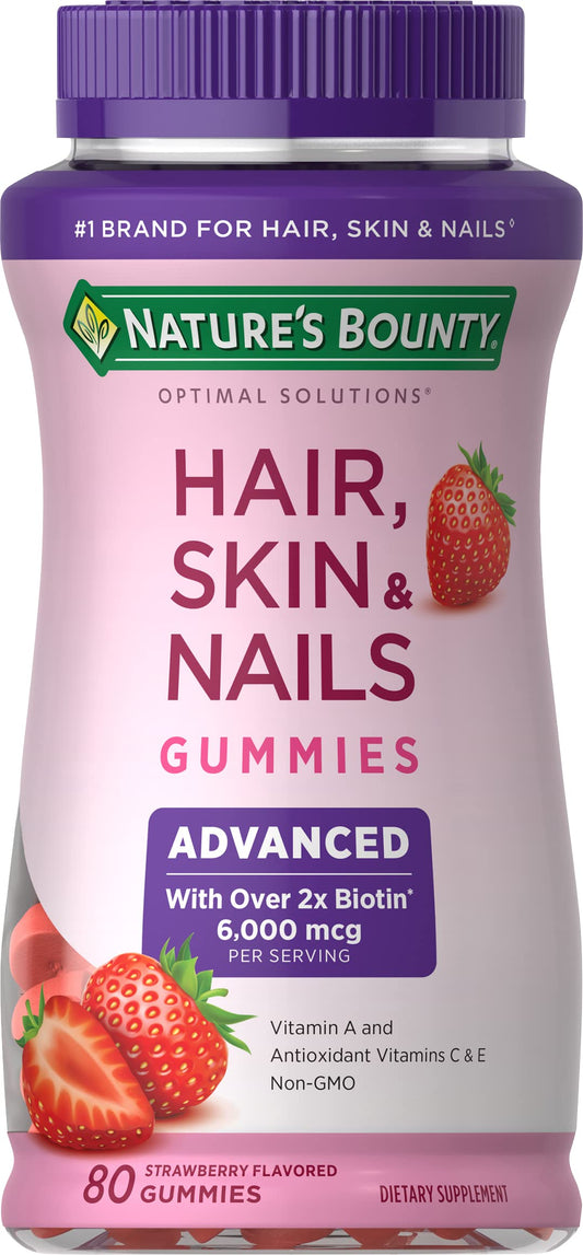 Nature's Bounty Optimal Solutions Advanced Hair, Skin, Nails, 2X Biotin
