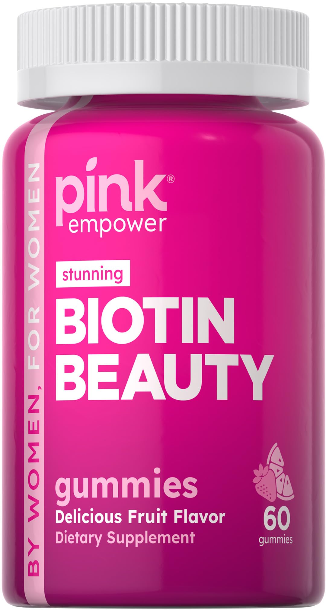 PINK Biotin Gummies for Women 60 Count