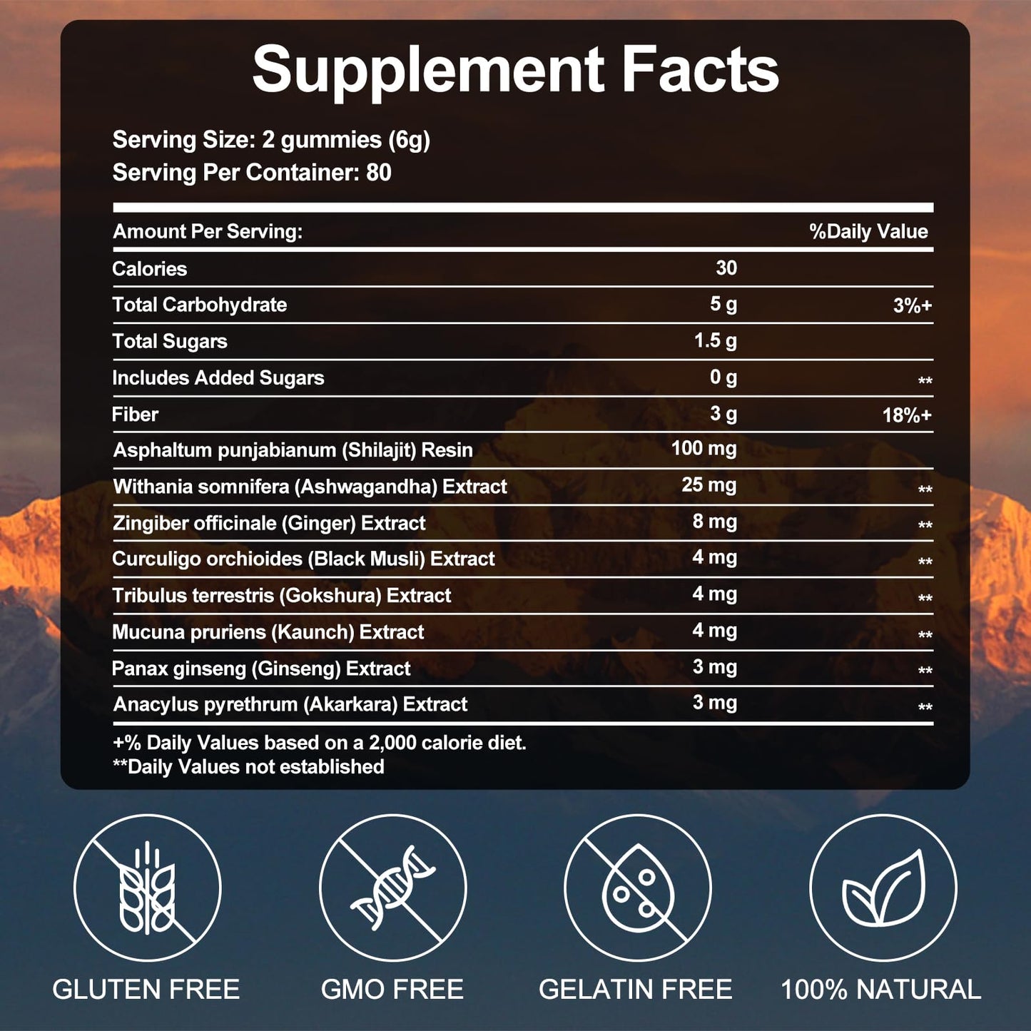 Glabrskise Shilajit Gummies Gummy 80