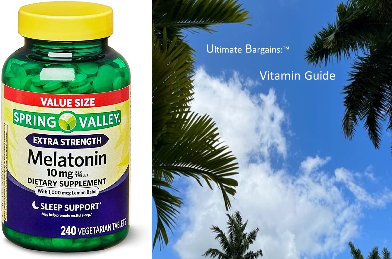Kaxilu Melatonin 10 mg with Lemon Balm Extra Strength Sleep Support Tablets, 2-Count