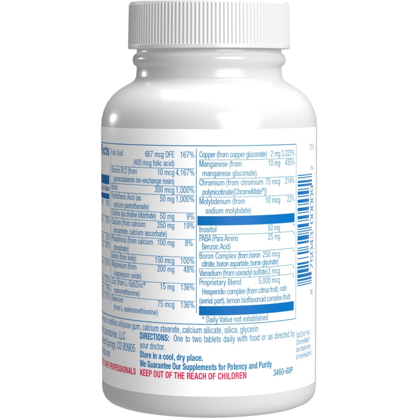 Anabolic Laboratories 30-In-1 Adult Multivitamin Without Iron Tablet, 1 Tablet