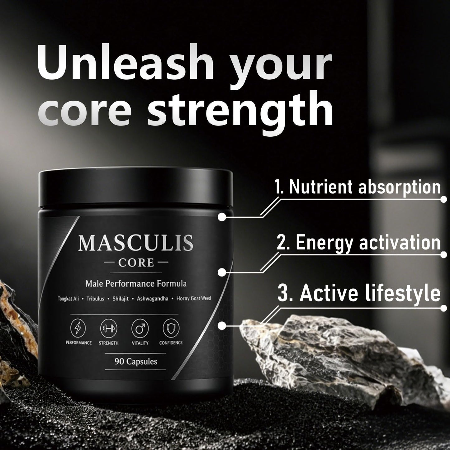 Neurocept MASCULIS Men's Daily Support Capsules, 90 Count