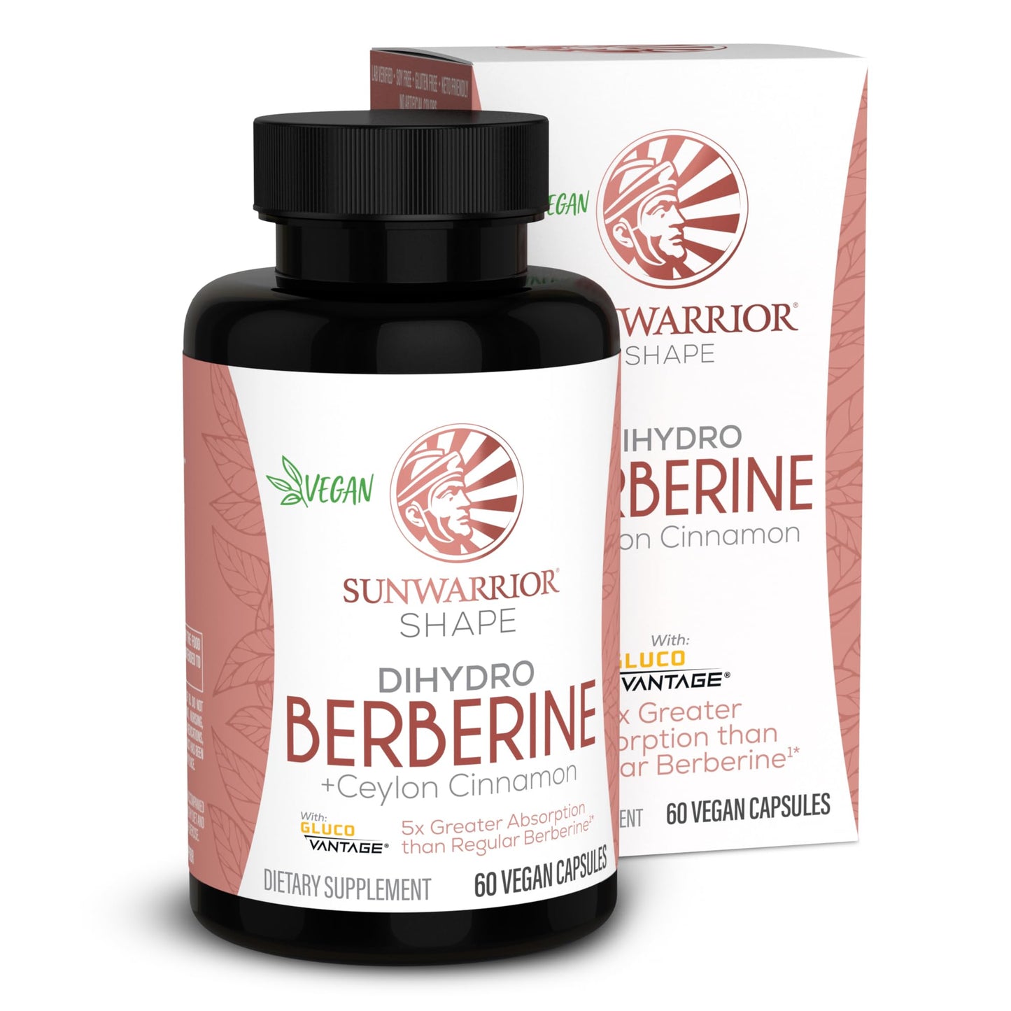 Sunwarrior Berberine Supplement with Ceylon Cinnamon and Dihydroberberine Capsules, 60 Count