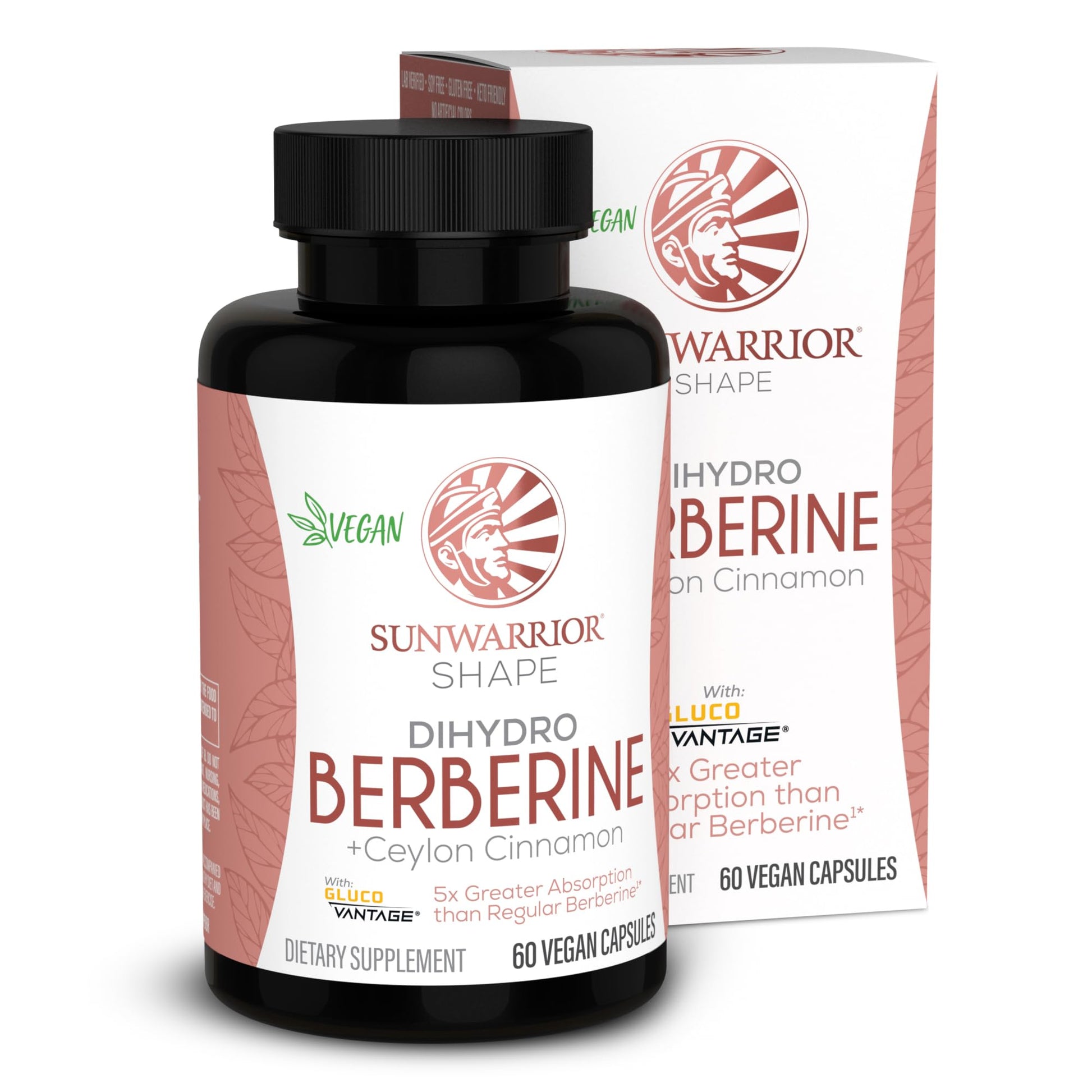 Sunwarrior Berberine Supplement with Ceylon Cinnamon and Dihydroberberine Capsules, 60 Count