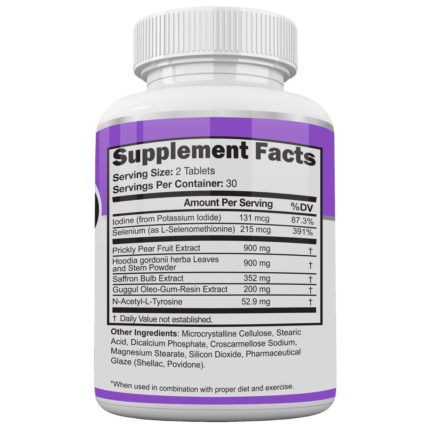 Acnetame No-Stim Non Stimulant Appetite Suppressant & Caffeine Free Weight Loss Pill Tablet 60 Count