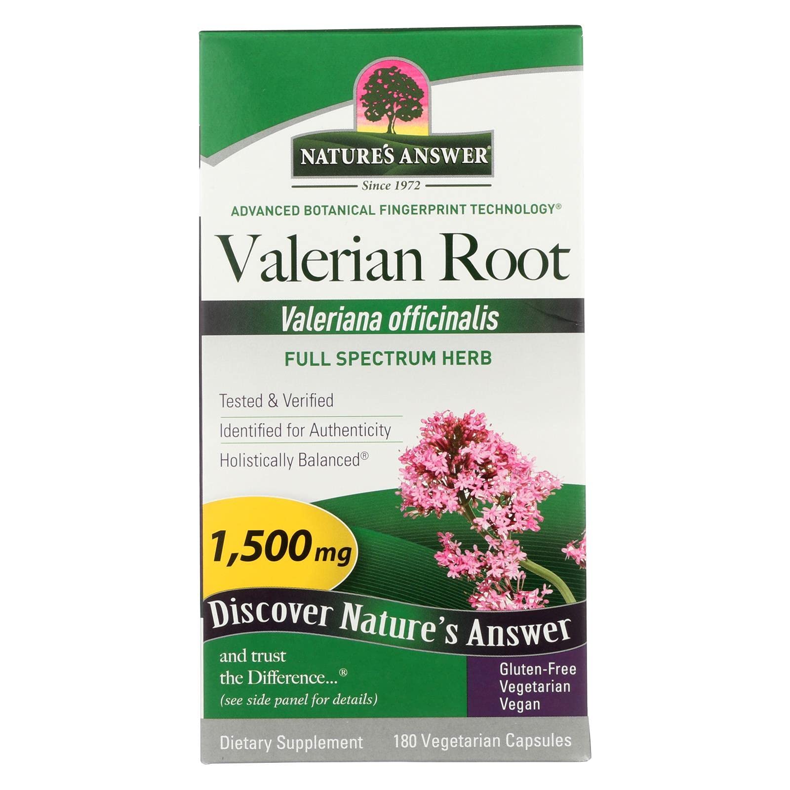 Nature's Answer Valerian Root Capsules 180 Count