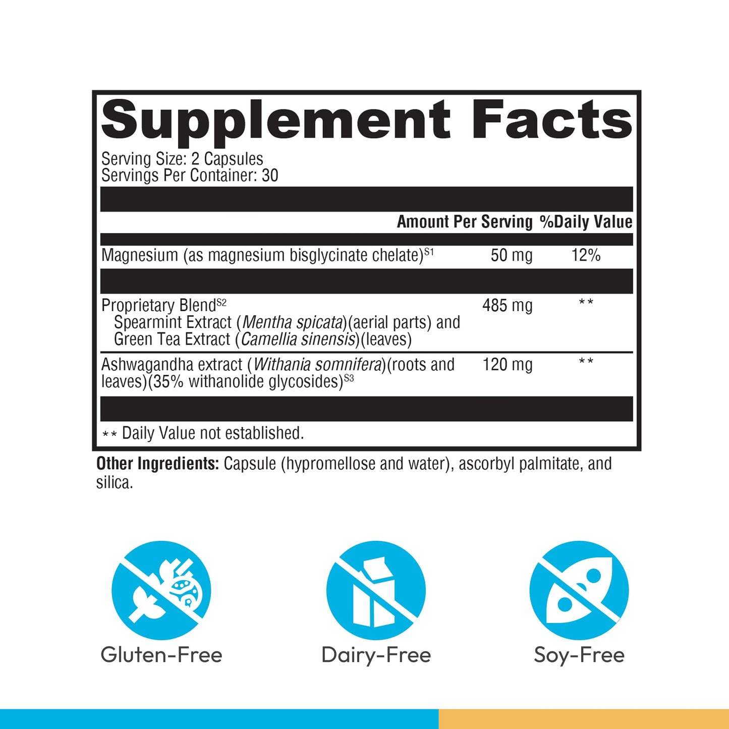 XYMOGEN Sleep & Perform Magnesium & Ashwagandha Supplement Capsules, 60 Count