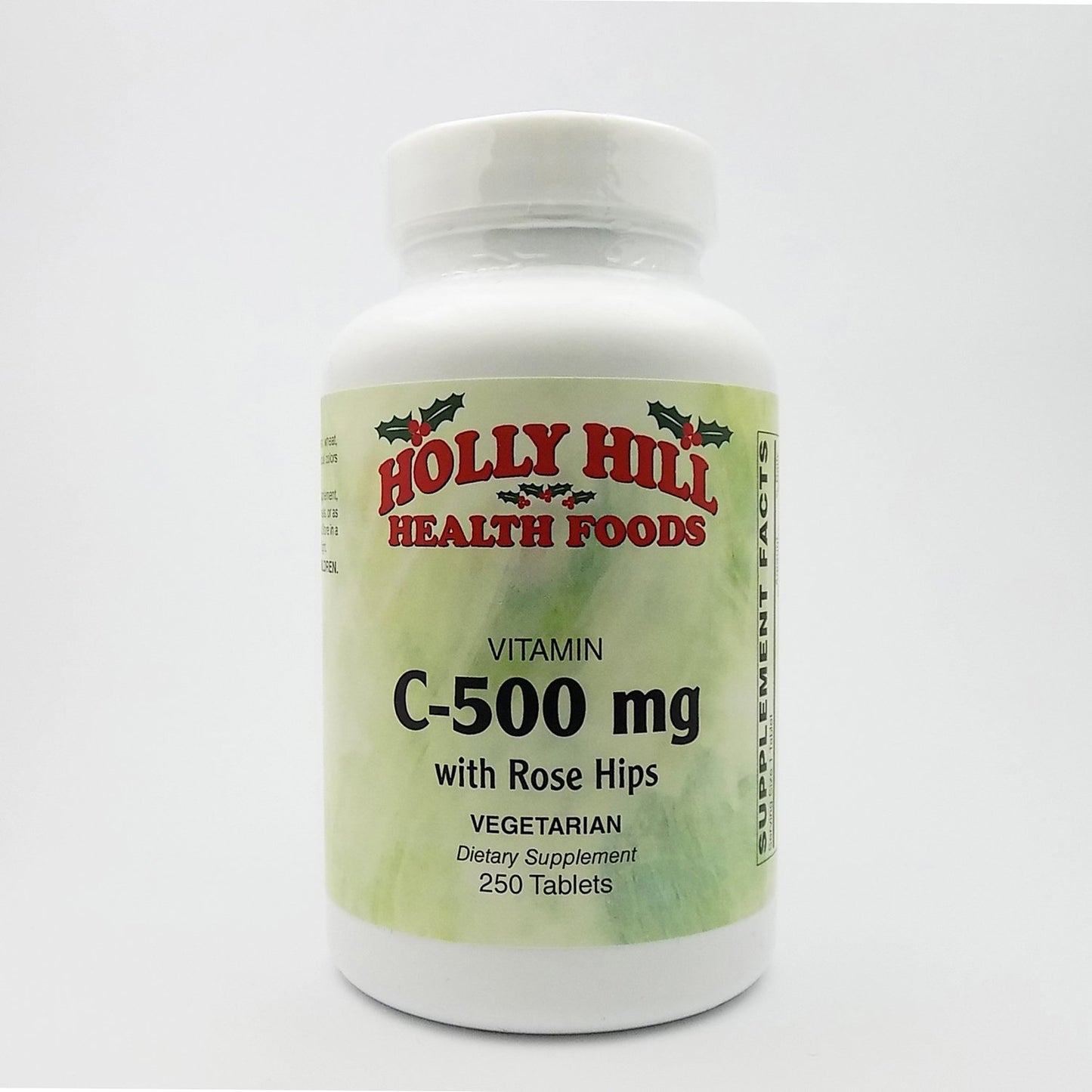 Holly Hill Health Foods Vitamin C 500 mg with Rose Hips, 250 Vegetarian Tablets