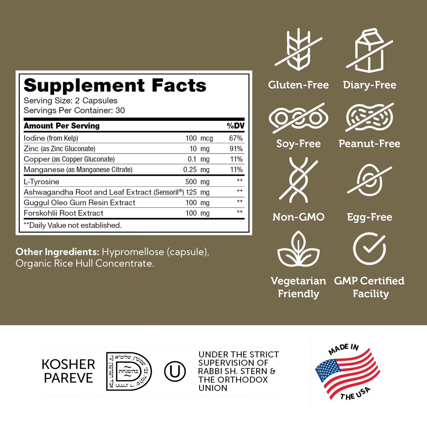 Zahler Thyraid Thyroid Support Complex Capsules, 60 Count