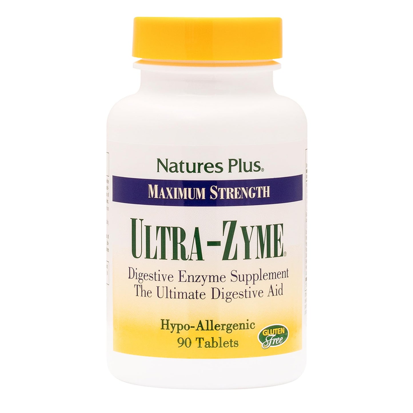 NaturesPlus Ultra-Zyme 90 Tablets Enzyme Supplement to Support Healthy Digestion Gluten Free