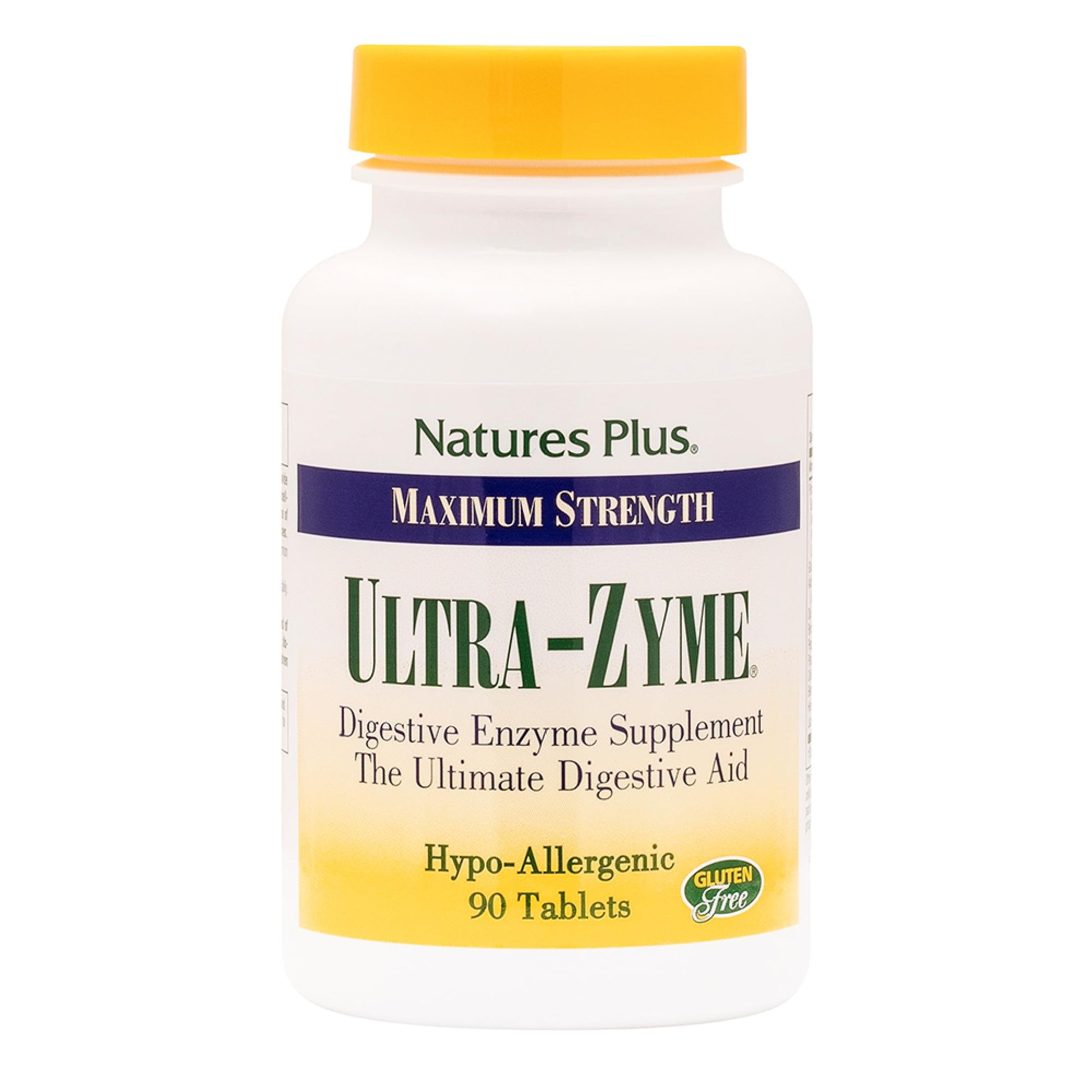 NaturesPlus Ultra-Zyme 90 Tablets Enzyme Supplement to Support Healthy Digestion Gluten Free