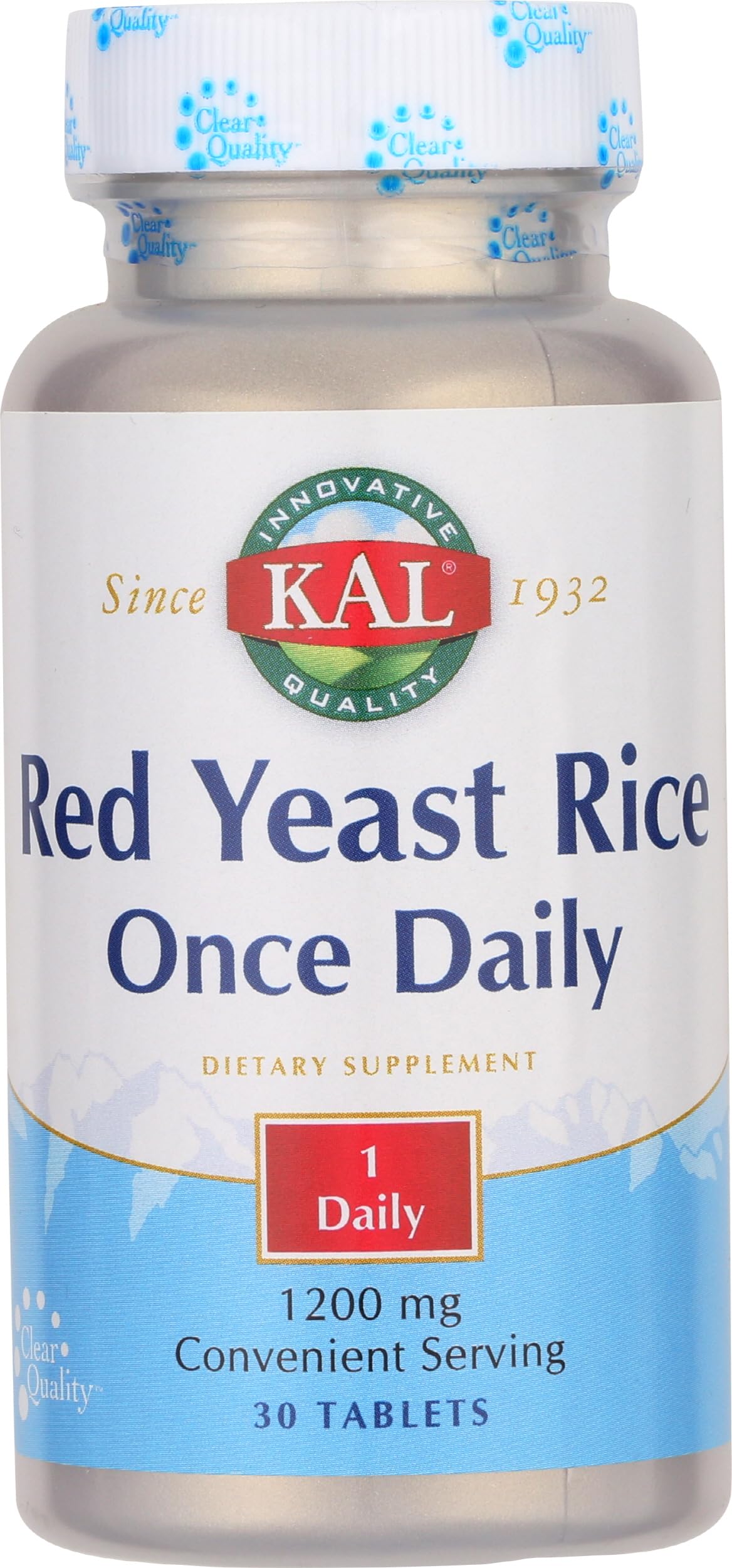 KAL Red Yeast Rice Once Daily 1200mg Tablets, 30 Tablets